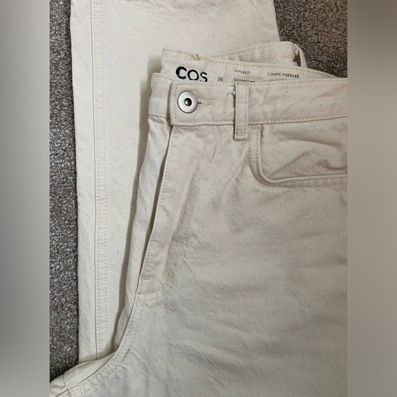 COS cream tapered high rise jean - Picture 2 of 2